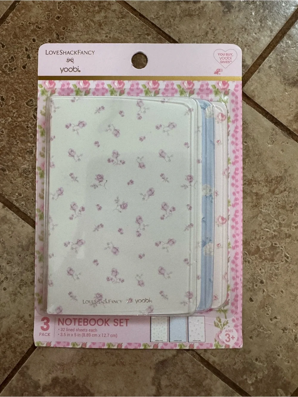LoveShackFancy x yoobi Floral Mini Notebook Journal Set